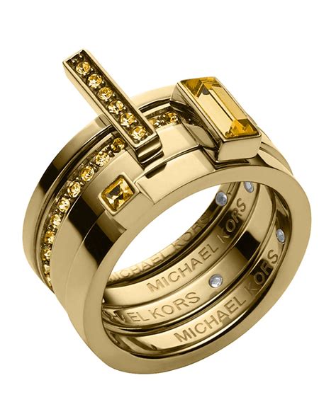 michael kors ring heren|Michael Kors stackable rings.